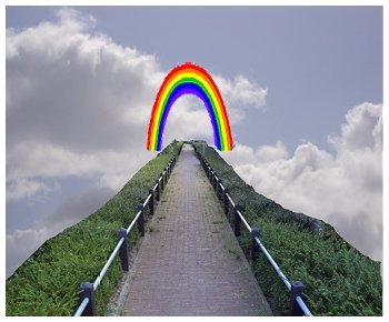 pad naar regenboog